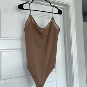 Tan Spaghetti Strap Bodysuit